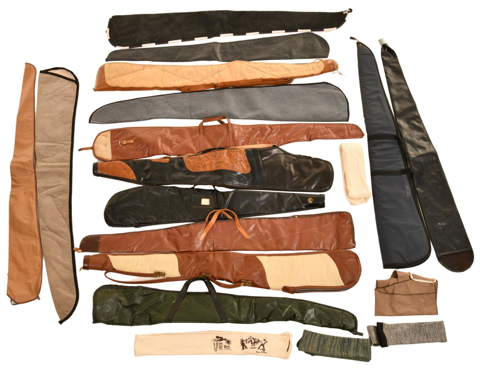 Lot Of 19 Long Gun Cases: Various conditions. All show some wear. 51" or smaller.