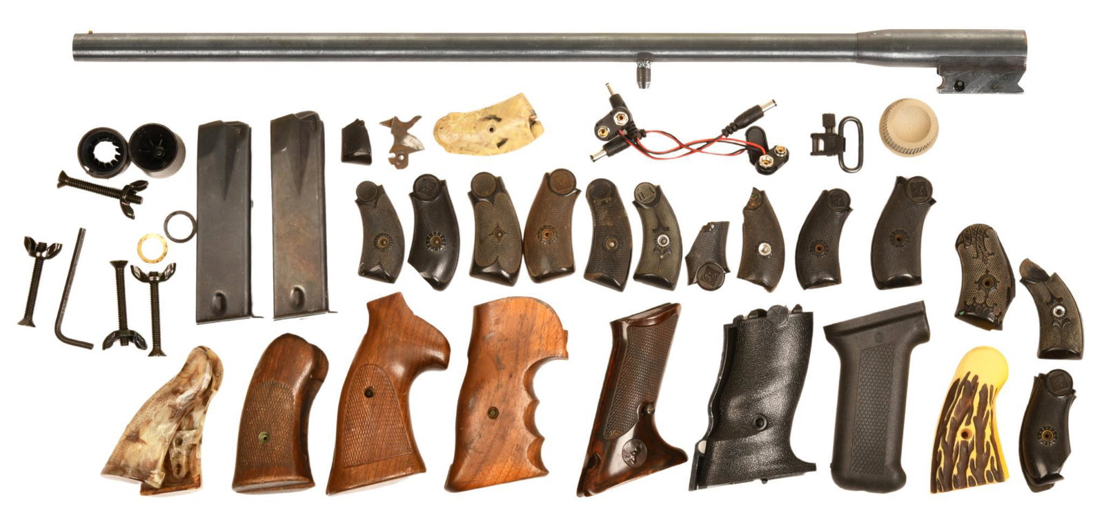 A LOT OF MISCELLANEOUS GRIPS AND PARTS AND TWO: Various Conditions