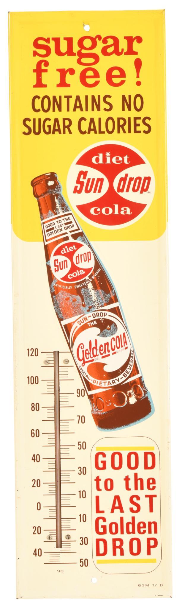 Sugar Free Diet Sun Drop Cola Metal Thermometer (1 of 2)