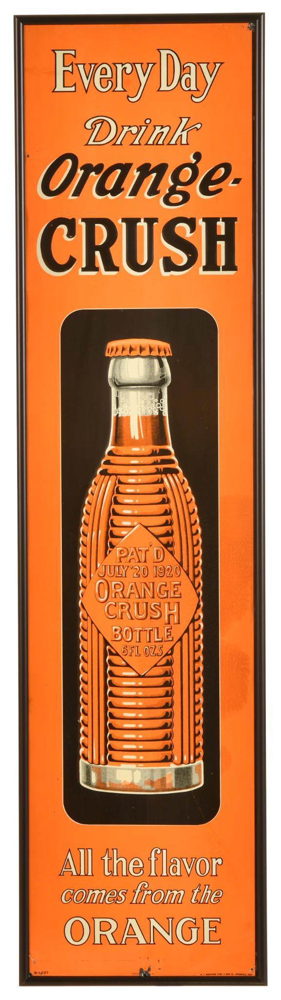 Orange-Crush w/Bottle Metal Sign (1 of 2)