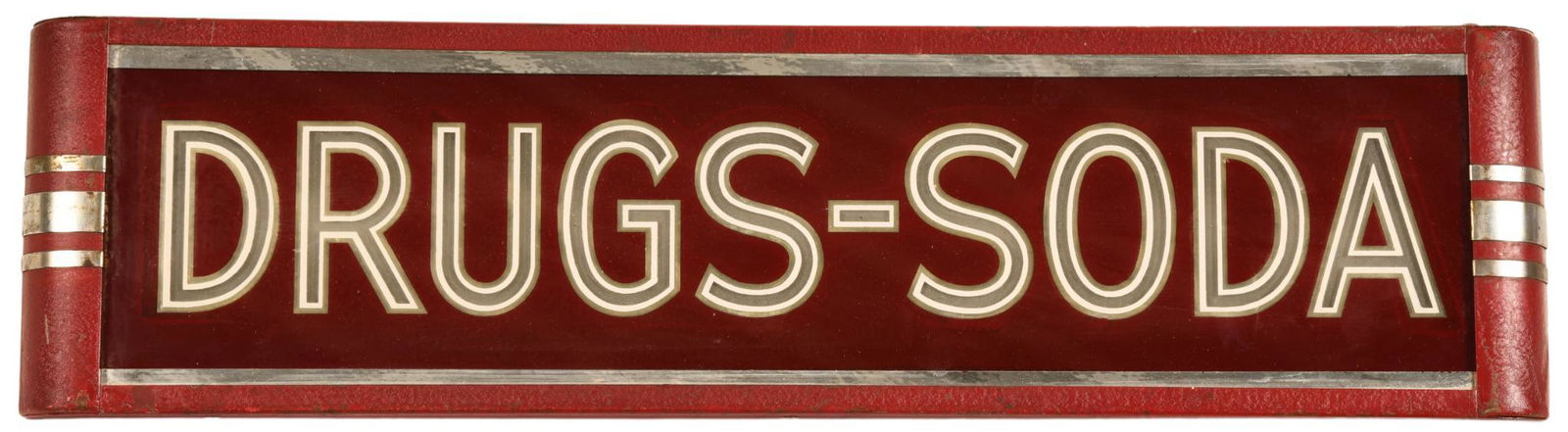 Drugs-Soda Reverse Painted Glass Panel in a Metal Light (1 of 3)
