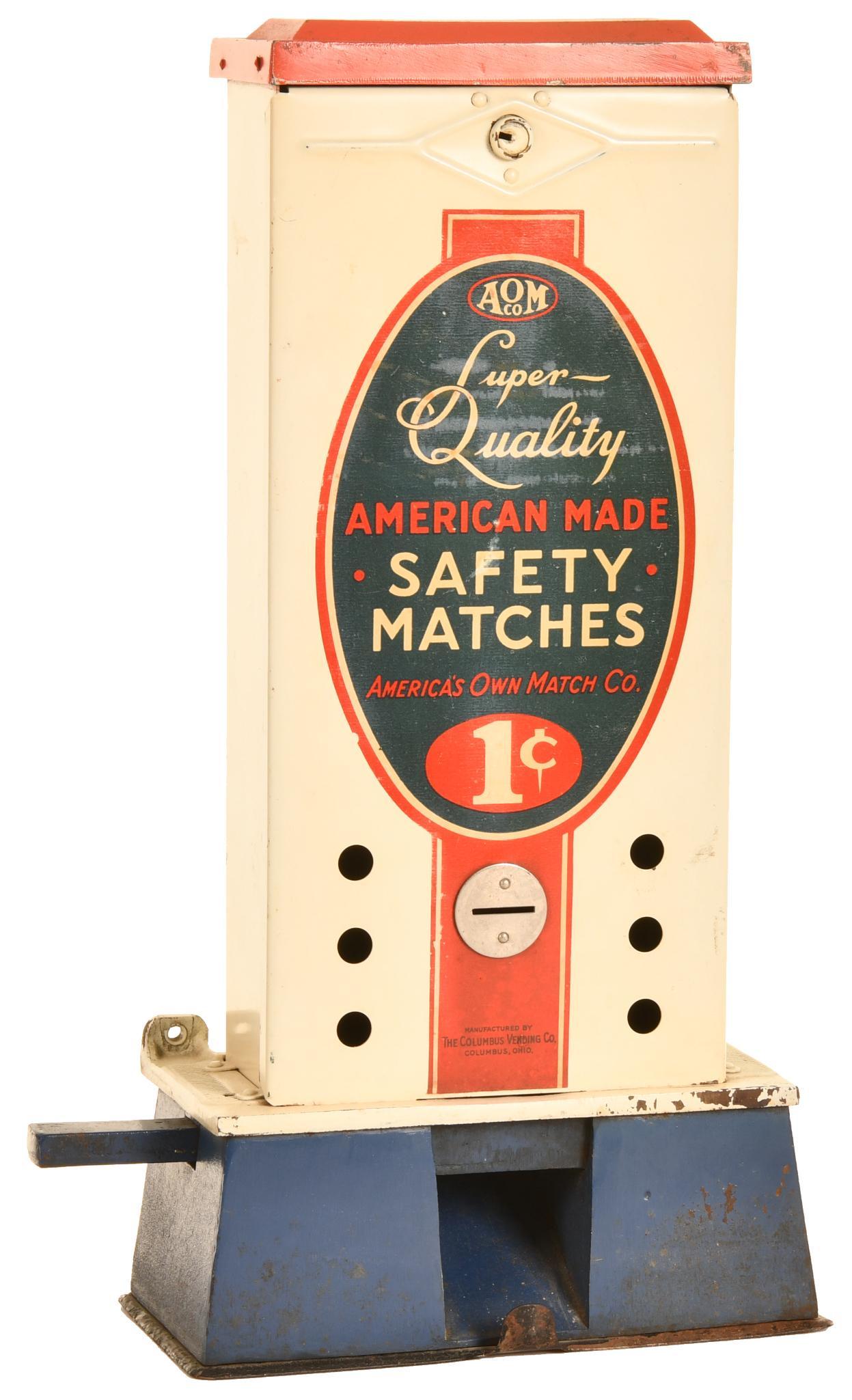 American Made Matches Metal Coin-Operated Dispenser (1 of 2)