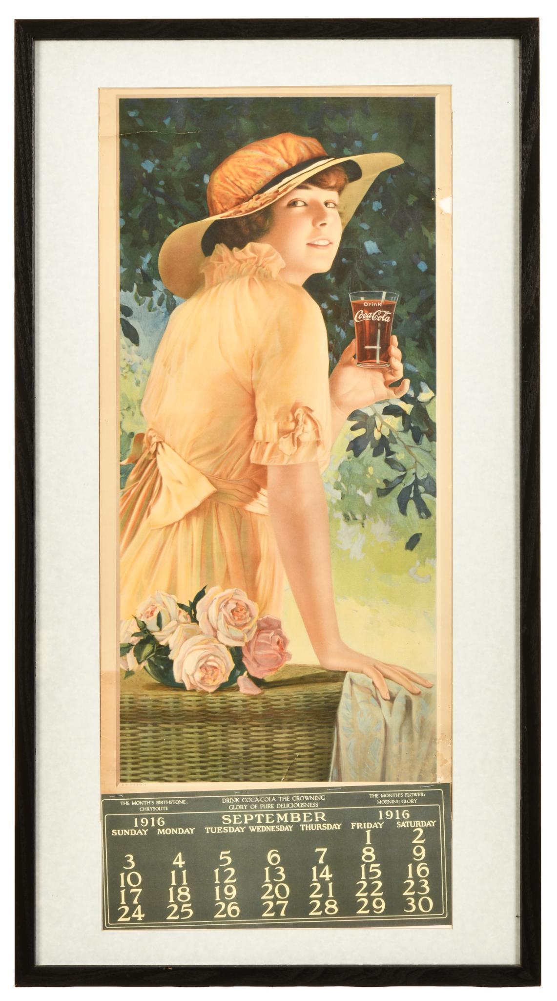 1916 Coca-Cola Calendar w/Elaine (1 of 2)