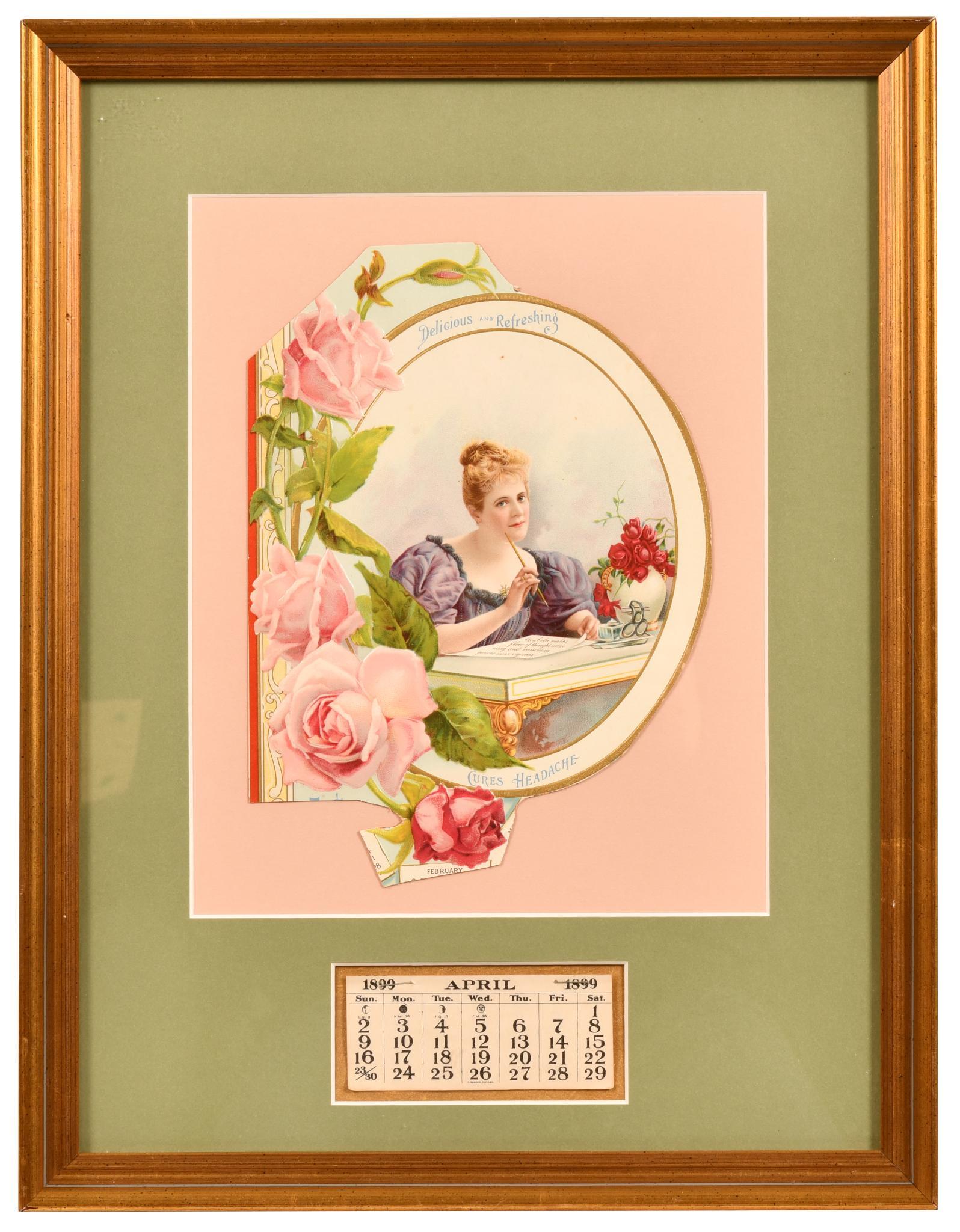 1899 Coca-Cola Calendar Framed Under Glass (1 of 2)