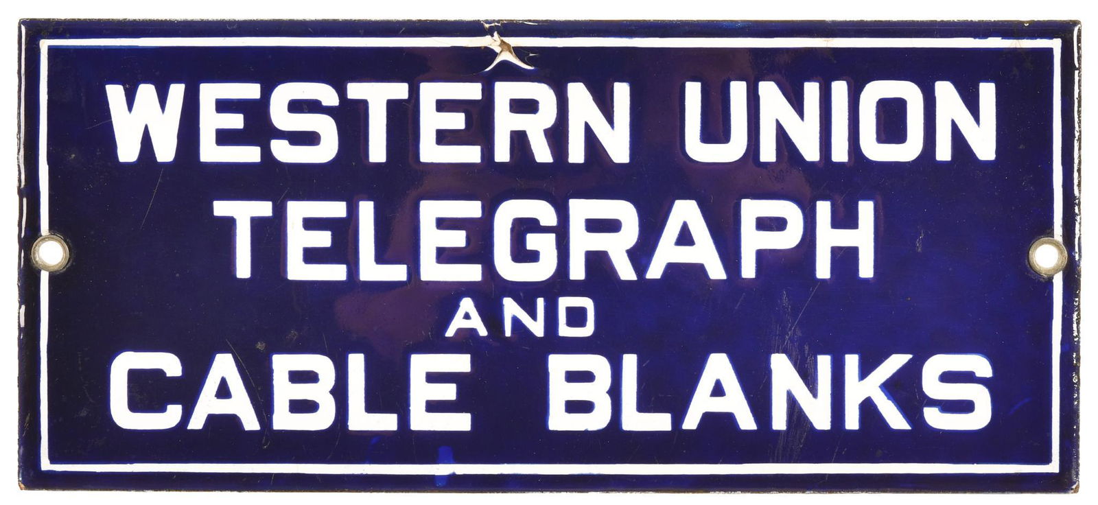 Western Union Telegraph Porcelain Sign (1 of 2)