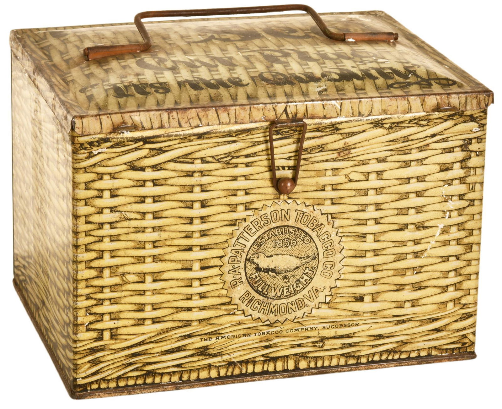 Patterson's Seal Cut Plug Tobacco Metal Tin (0370) on Feb 05, 2022 Route 32 Auctions in Indiana