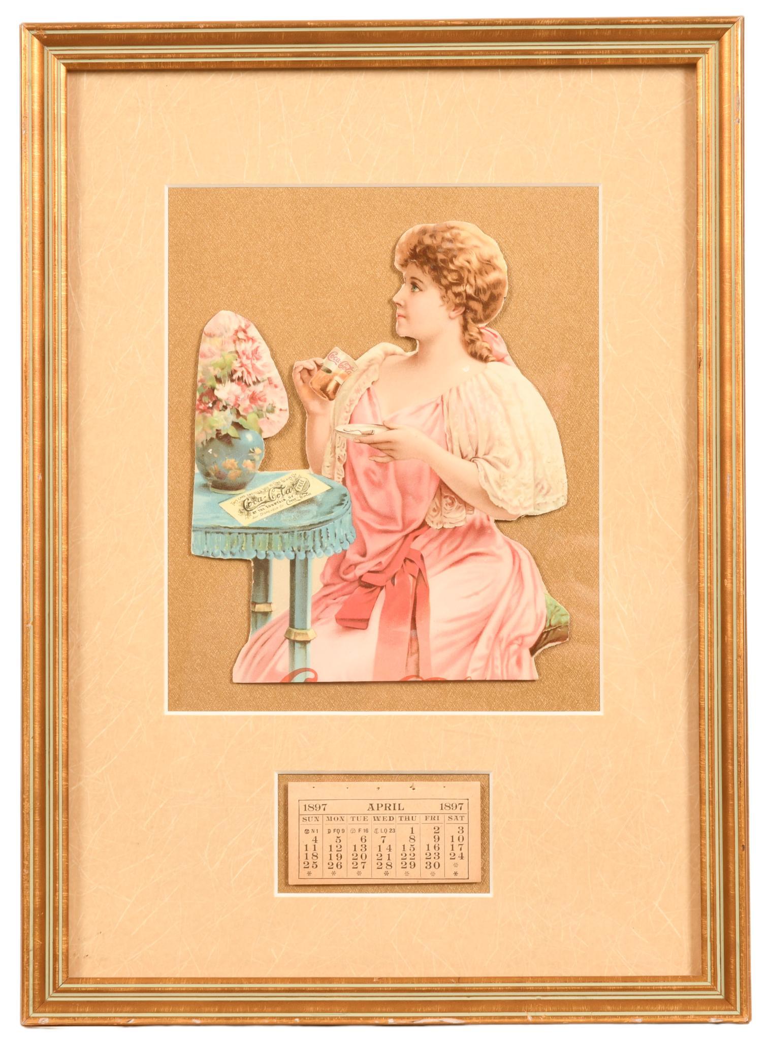 1897 Coca-Cola Calendar Framed Under Glass (1 of 2)