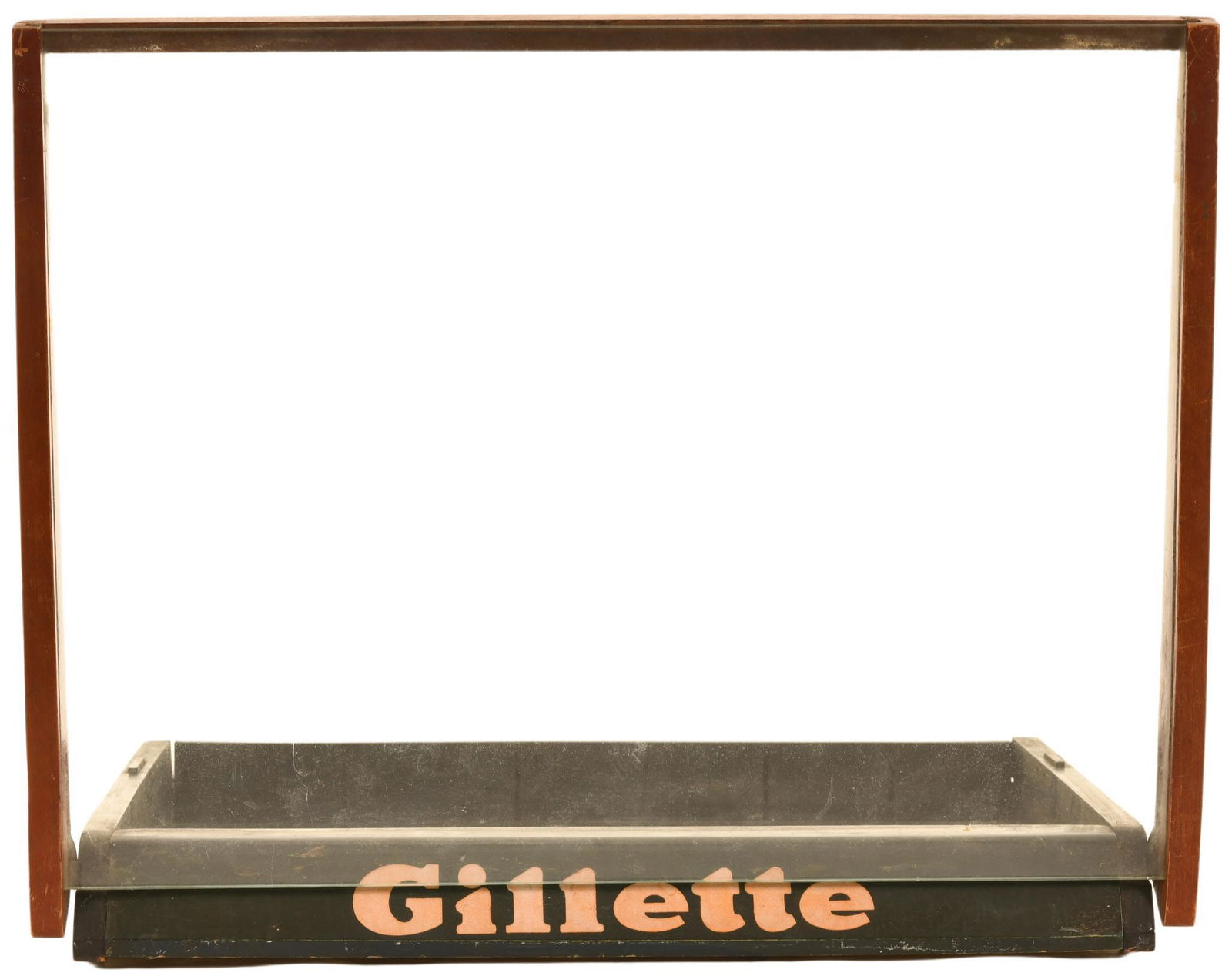 Gillette Wood & Glass Point of Sale Display Case (1 of 2)