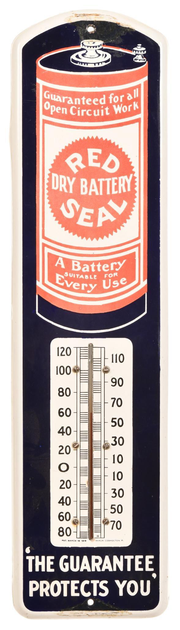 Red Seal Dry Battery Porcelain Thermometer (1 of 2)