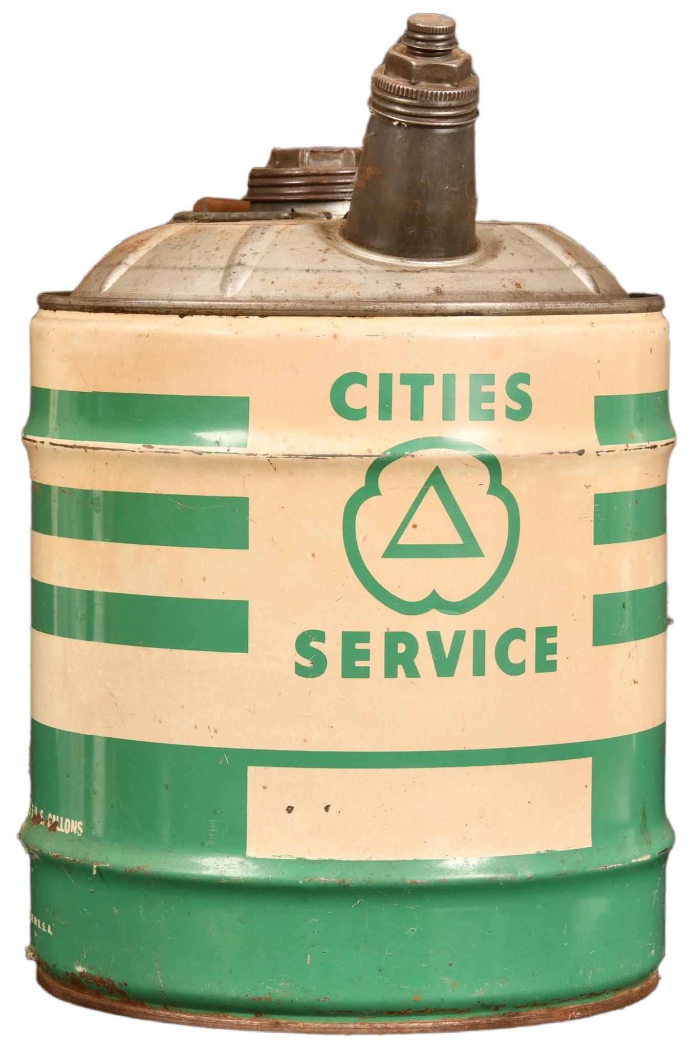 Cities Service Five Gallon Round Metal Can (1 of 2)