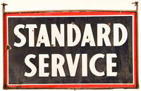 Standard Service Porcelain Identification Sign