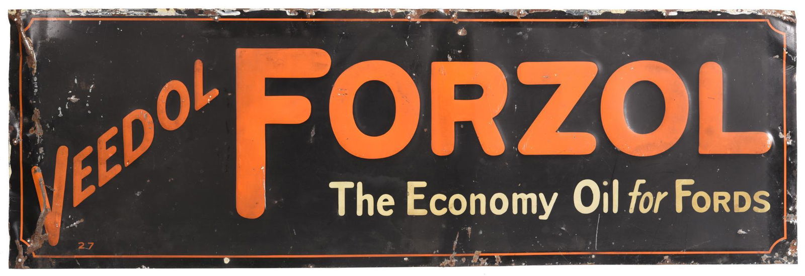 Veedol Forzol "The Economy Oil for Fords" Metal Sign (1 of 2)