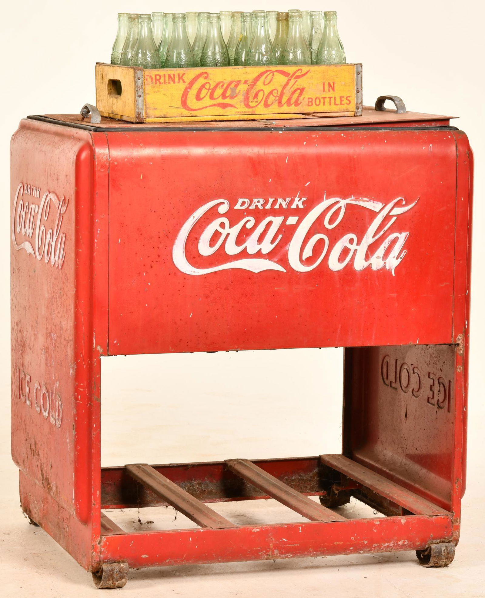 Drink Coca-Cola Embossed Metal Ice Chest Cooler (1 of 2)