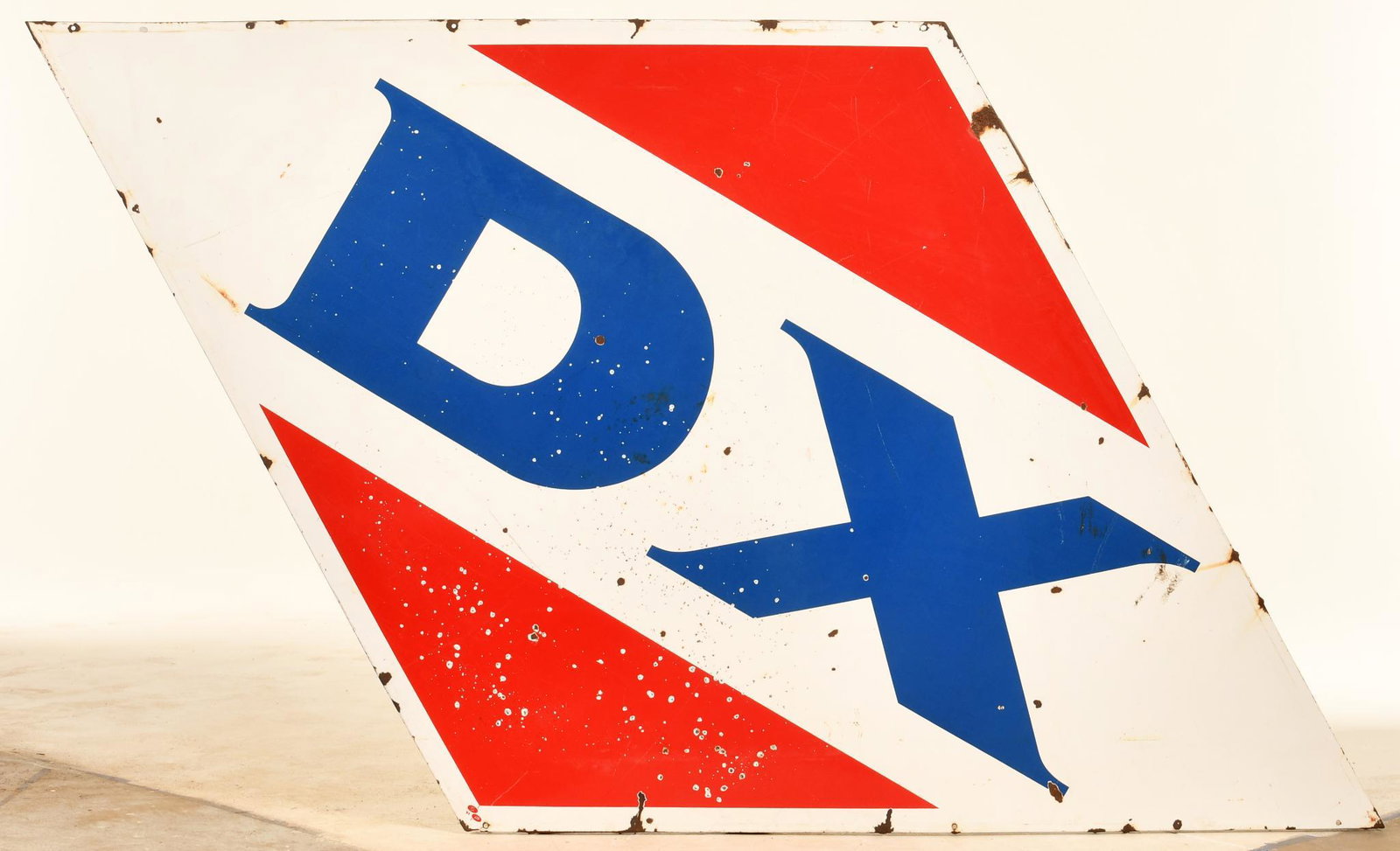 D-X (Gas) Large Porcelain Identification Sign (1 of 2)