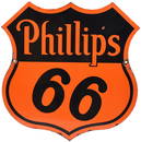 Phillips (Red &amp; Orange) 66 Porcelain Sign