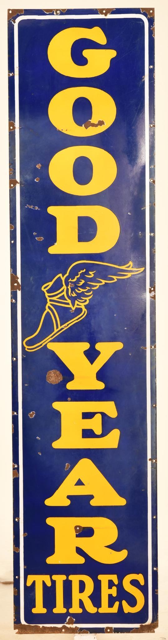 Goodyear Tires w/Logo Porcelain Sign (1 of 2)