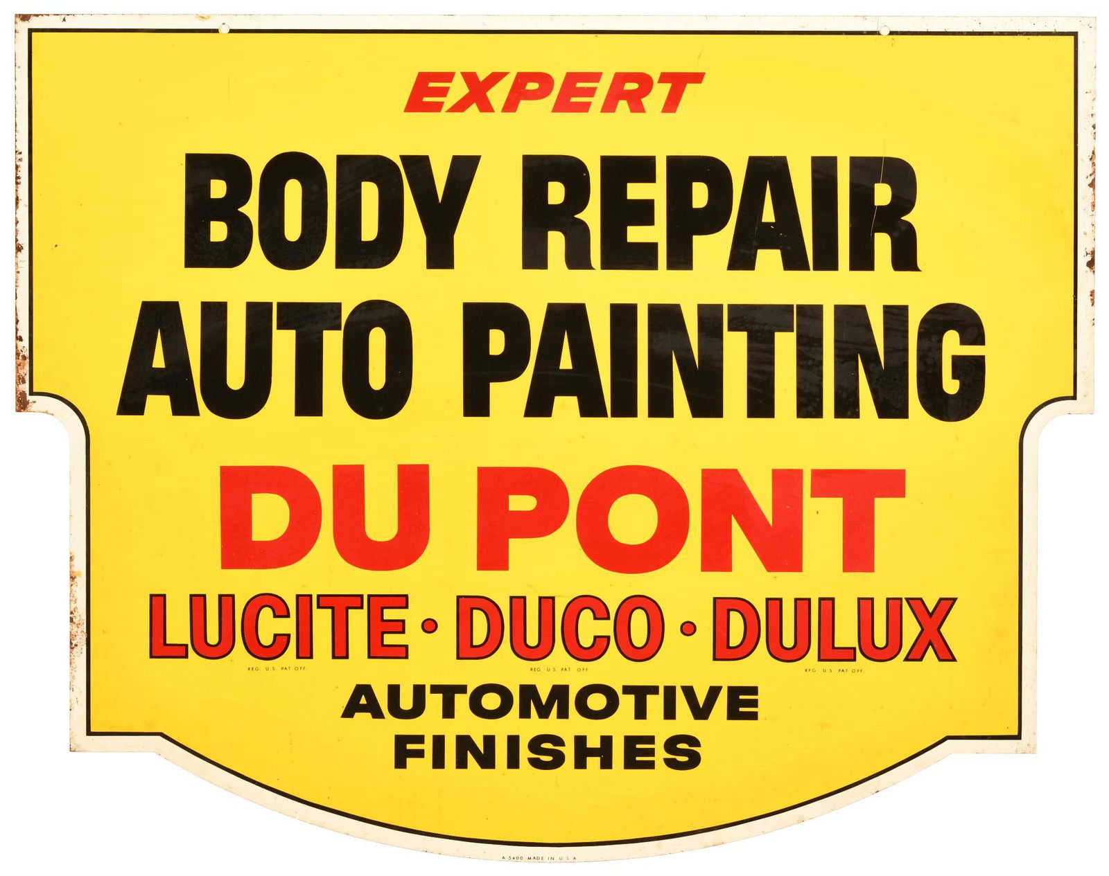 Du Pont Body Repair Automotive Finishes Metal Sign (1 of 2)