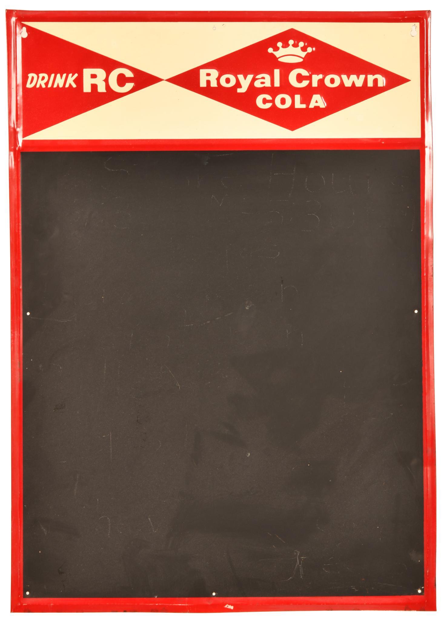 Drink RC Royal Crown Cola Metal Menu Sign (1 of 2)