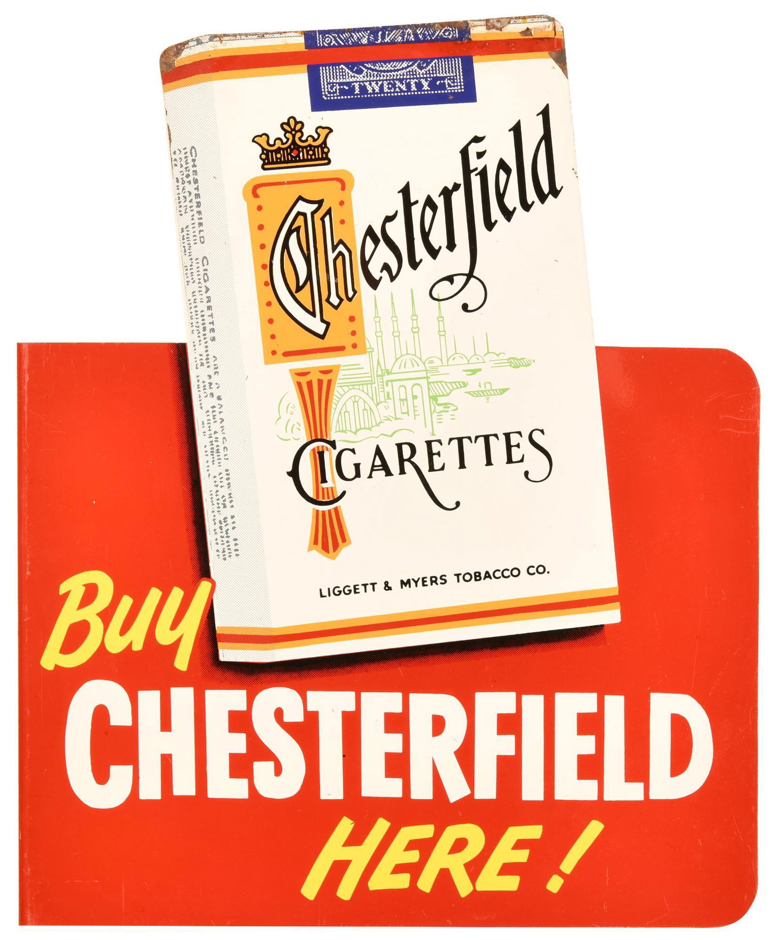 Buy L&M Filters Here! Cigarettes Metal Flange Sign (1 of 2)