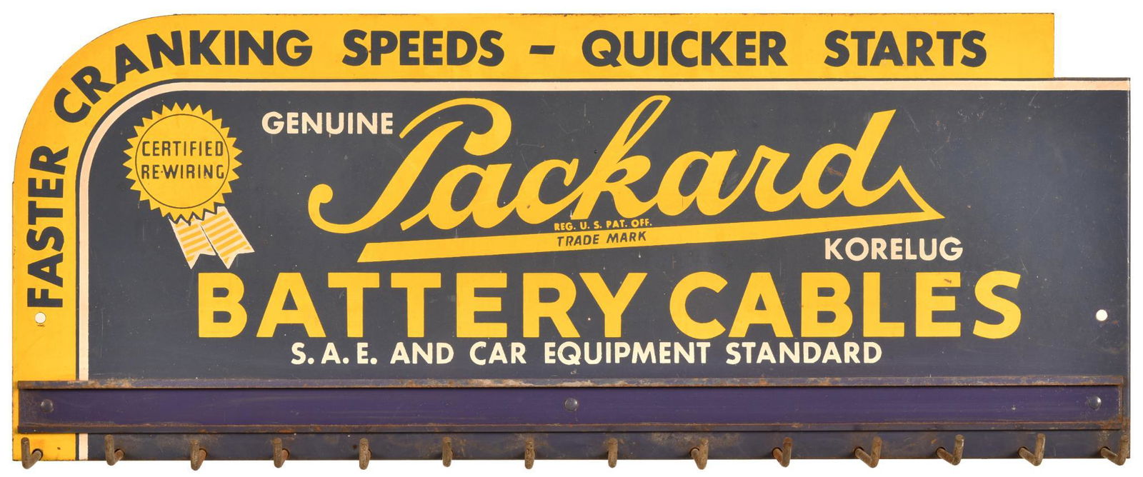 Packard Battery Cable Metal Display Sign (1 of 2)