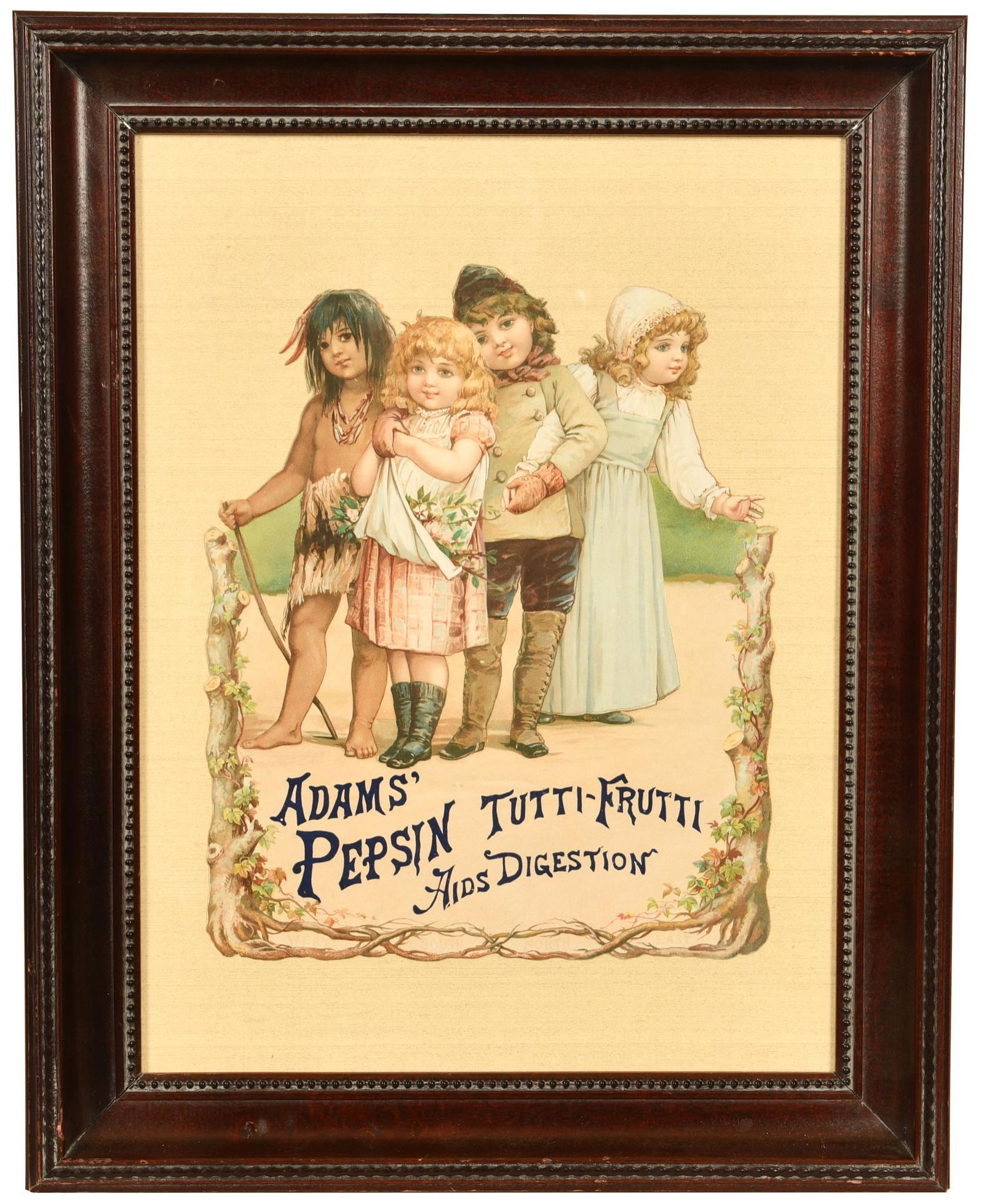 Adams' Pepsin Tutti-Frutti Framed Advertisement (1 of 2)