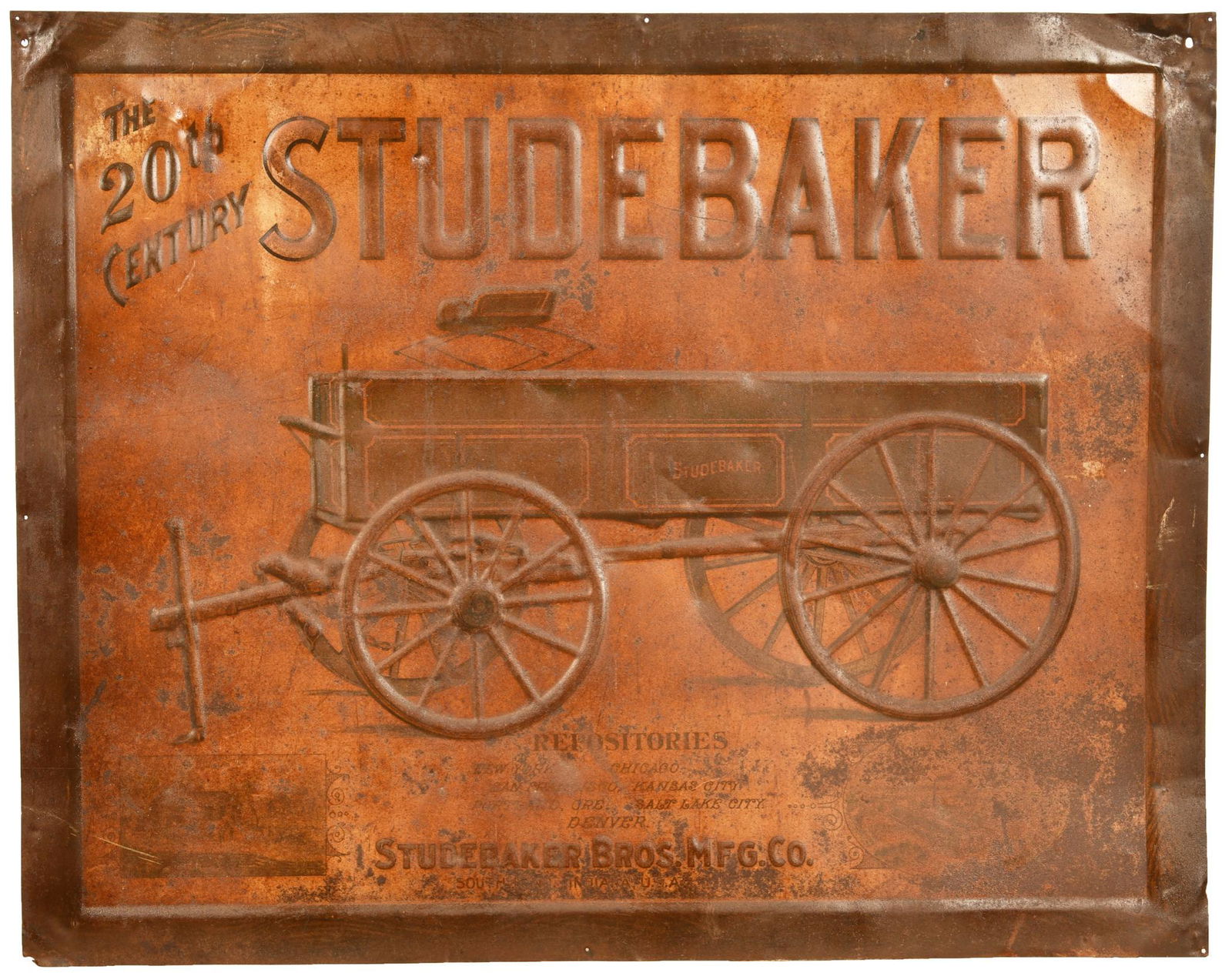 Early Studebaker Brothers Wagon Sign (1 of 2)
