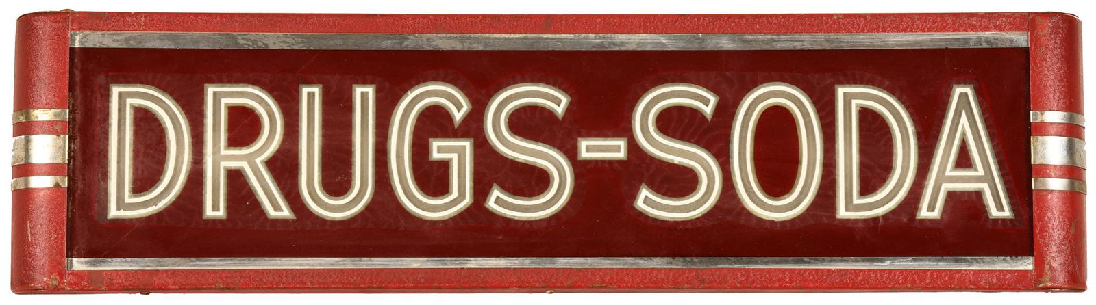 Drugs-Soda Reverse Painted Glass Panel In A Metal Light (1 of 4)