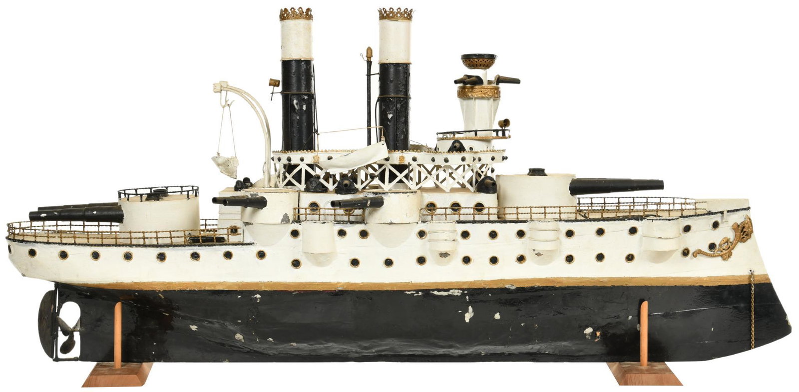 Early Steam Powered Gunboat Model (1 of 2)