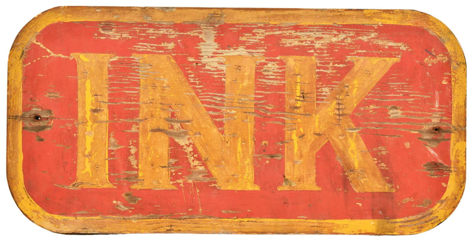 Early Hand Painted Ink Sign (1 of 2)