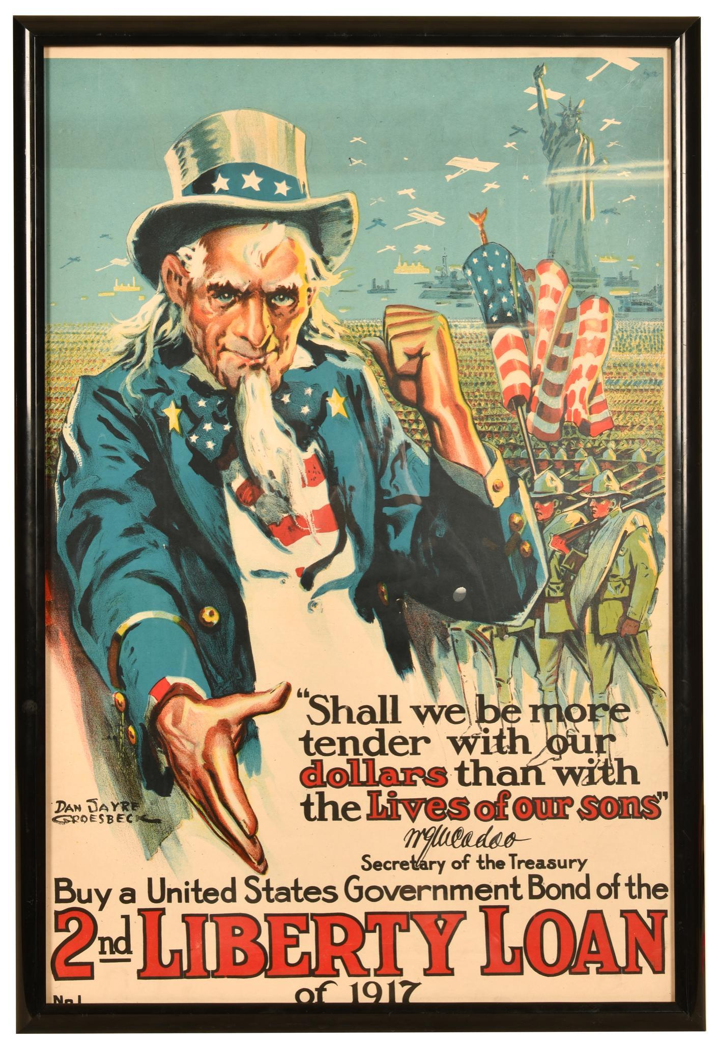 Uncle Sam Government Bond Framed Poster (1 of 1)
