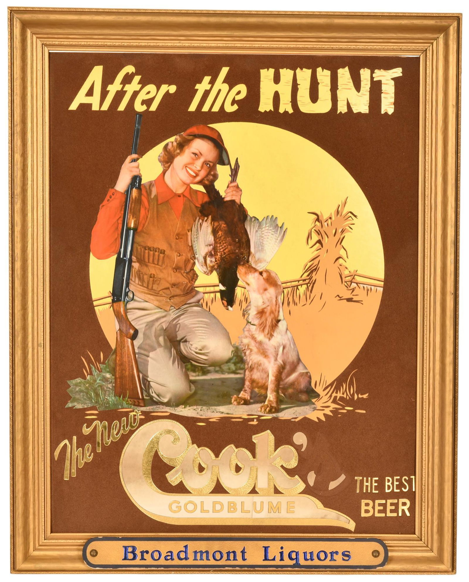 Cook's Goldblume Beer Framed Sign (1 of 3)