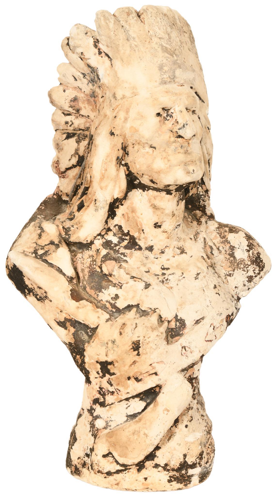 Native American Plaster Bust (1 of 2)
