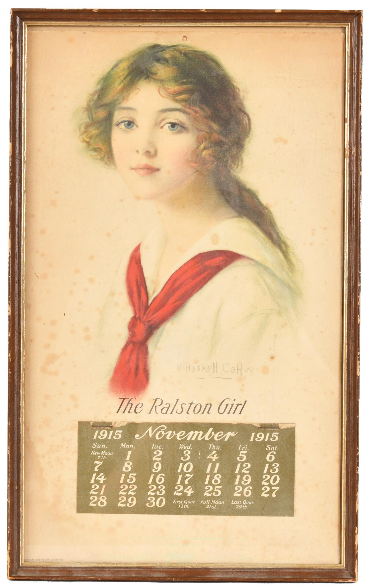 1915 The Ralston Girl Framed Calendar (1 of 2)