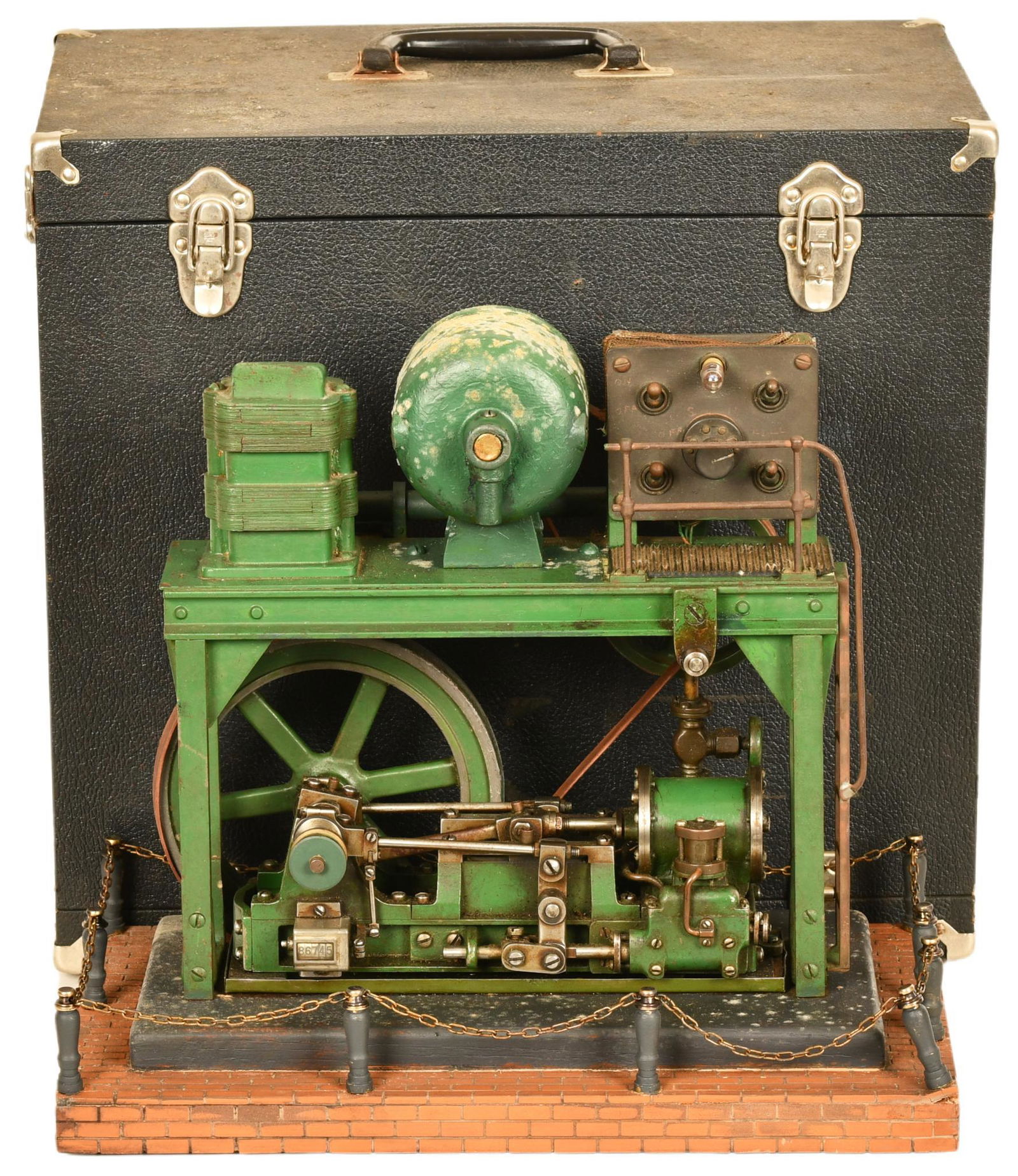 Steam Engine Model in Case (1 of 2)