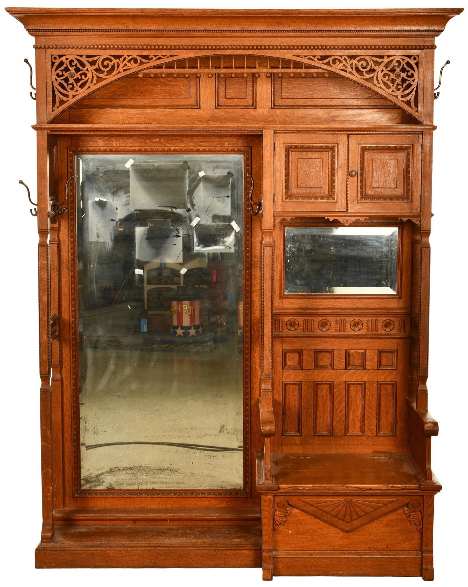 3 Piece Mirrored Hall Tree (1 of 2)