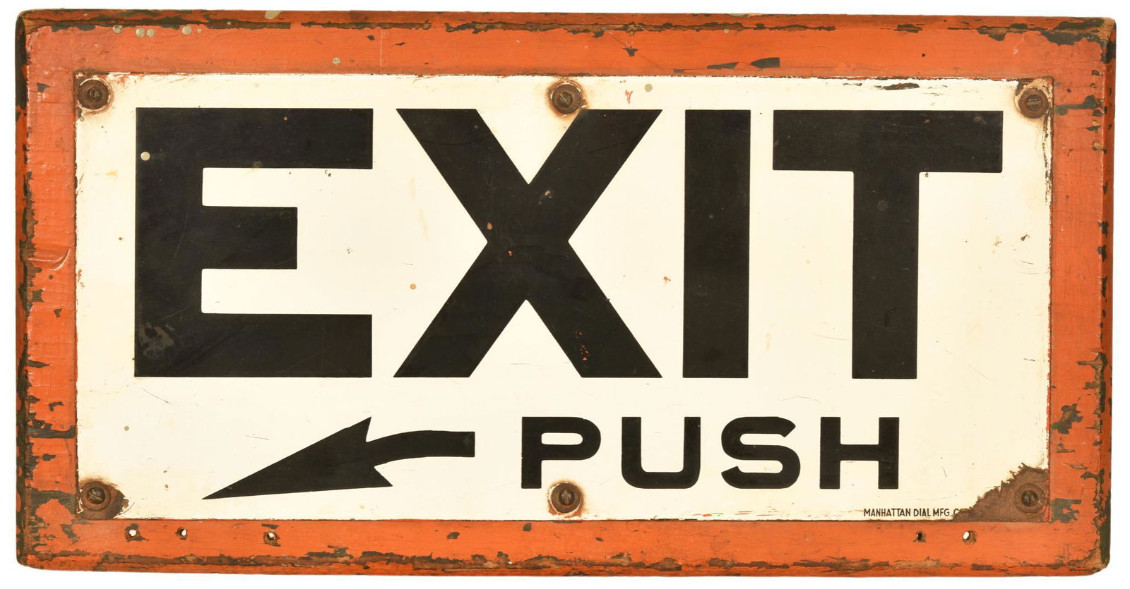 Exit Push Porcelain Sign (1 of 2)