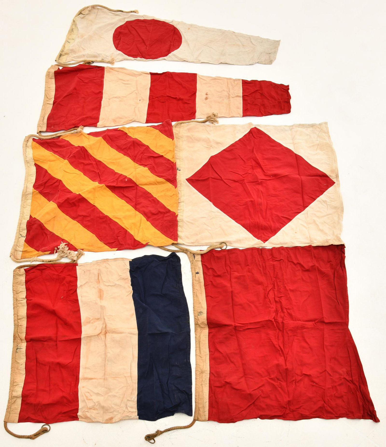 Lot of 6 Maritime Signal Flags (1 of 1)