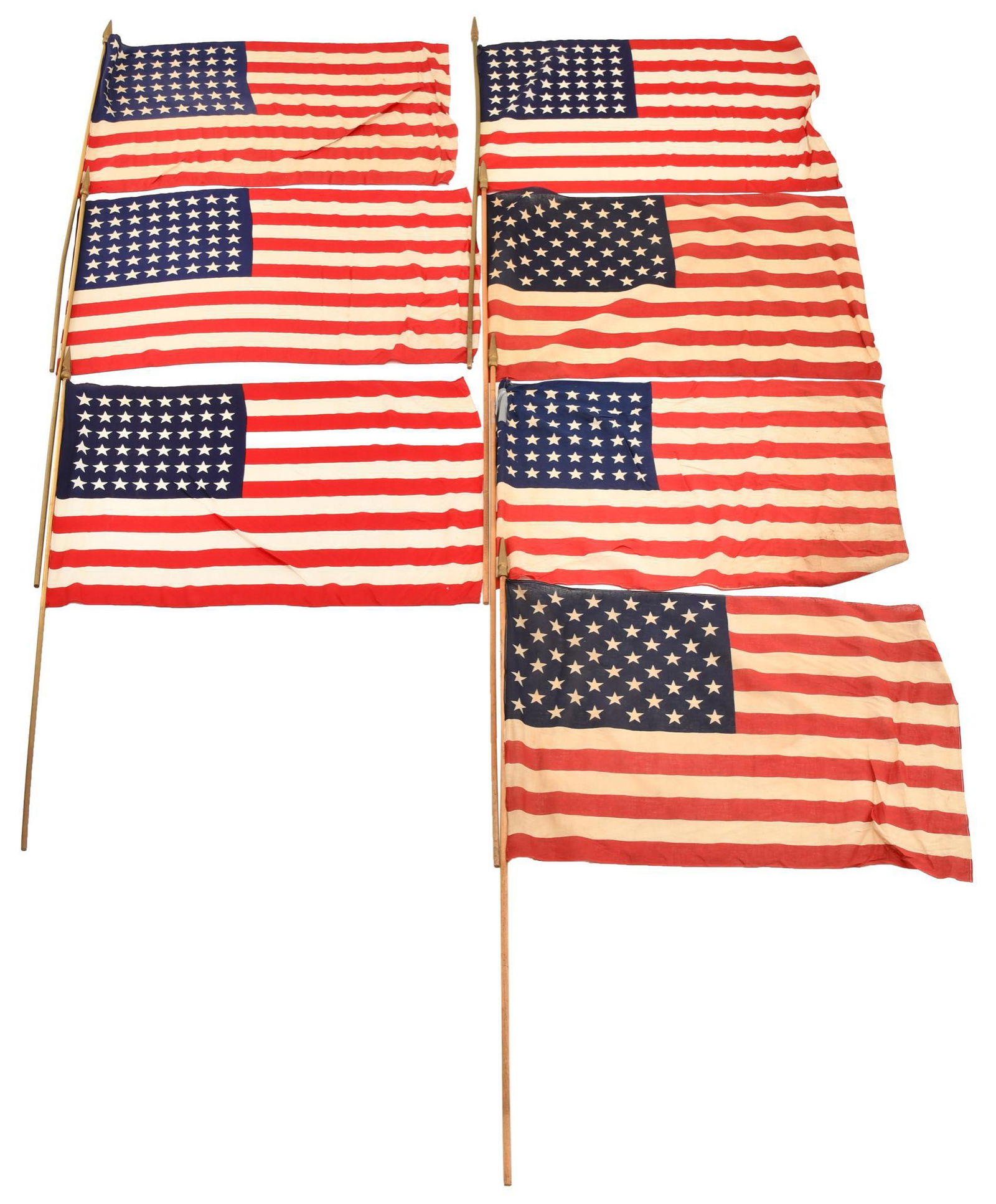 Lot of 7 American Flags (1 of 1)