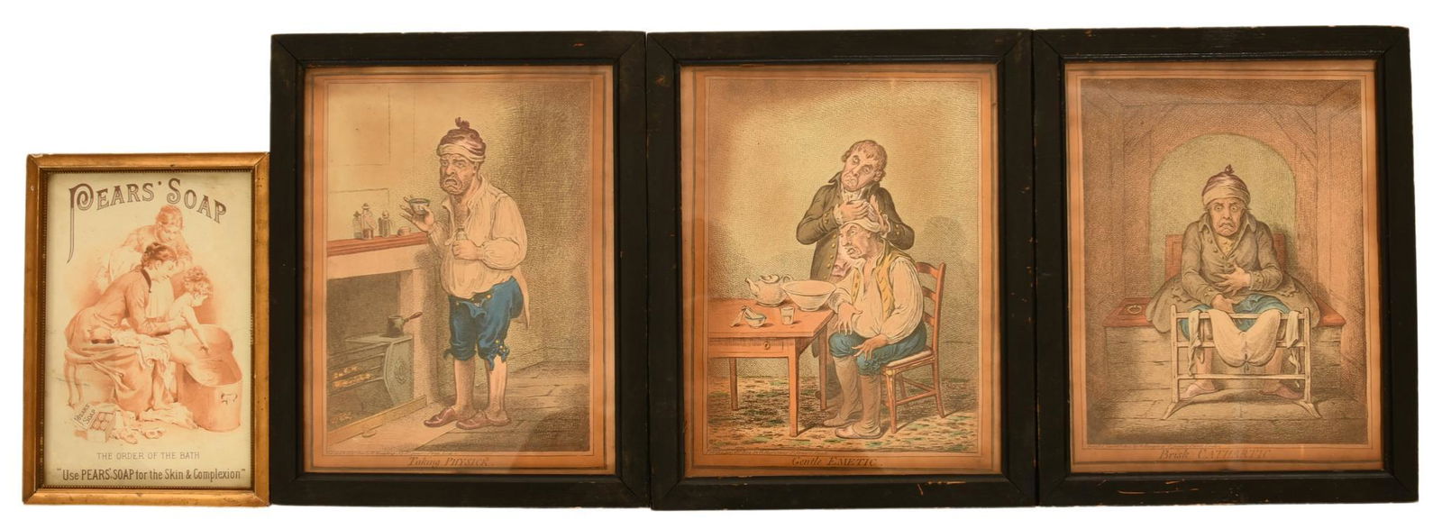 Lot of 4 Framed Medical/Hygenic Posters (1 of 2)