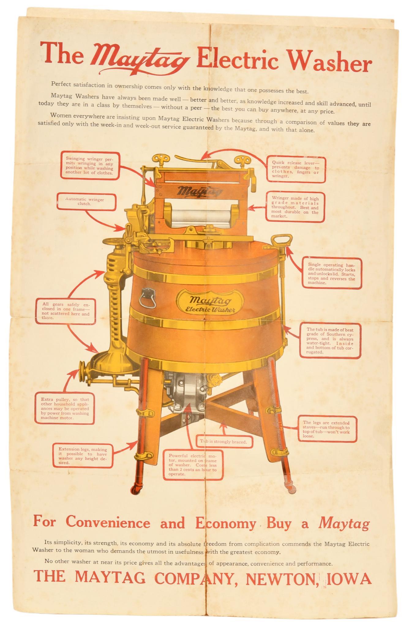 Early Maytag Electric Washer Advertising Brochure (1 of 2)