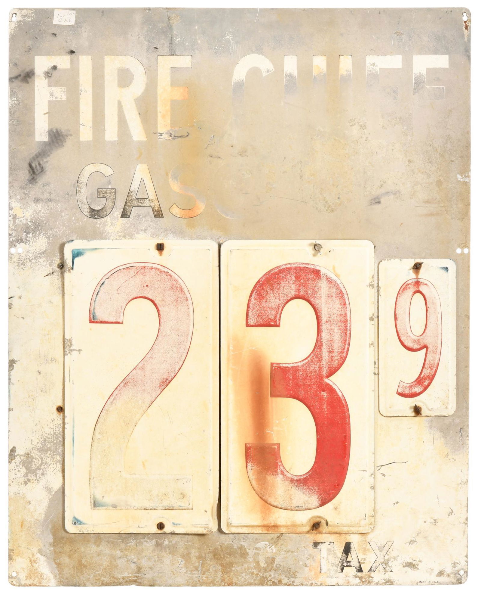 Texaco Fire Chief Gasoline Price Sign (1 of 2)