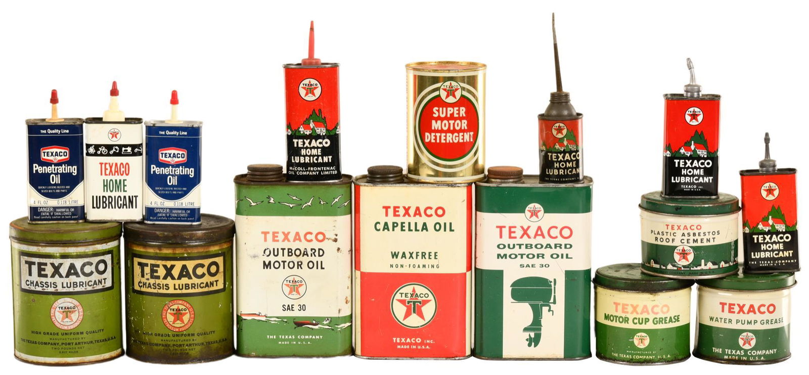 Lot of Texaco Cans (1 of 1)