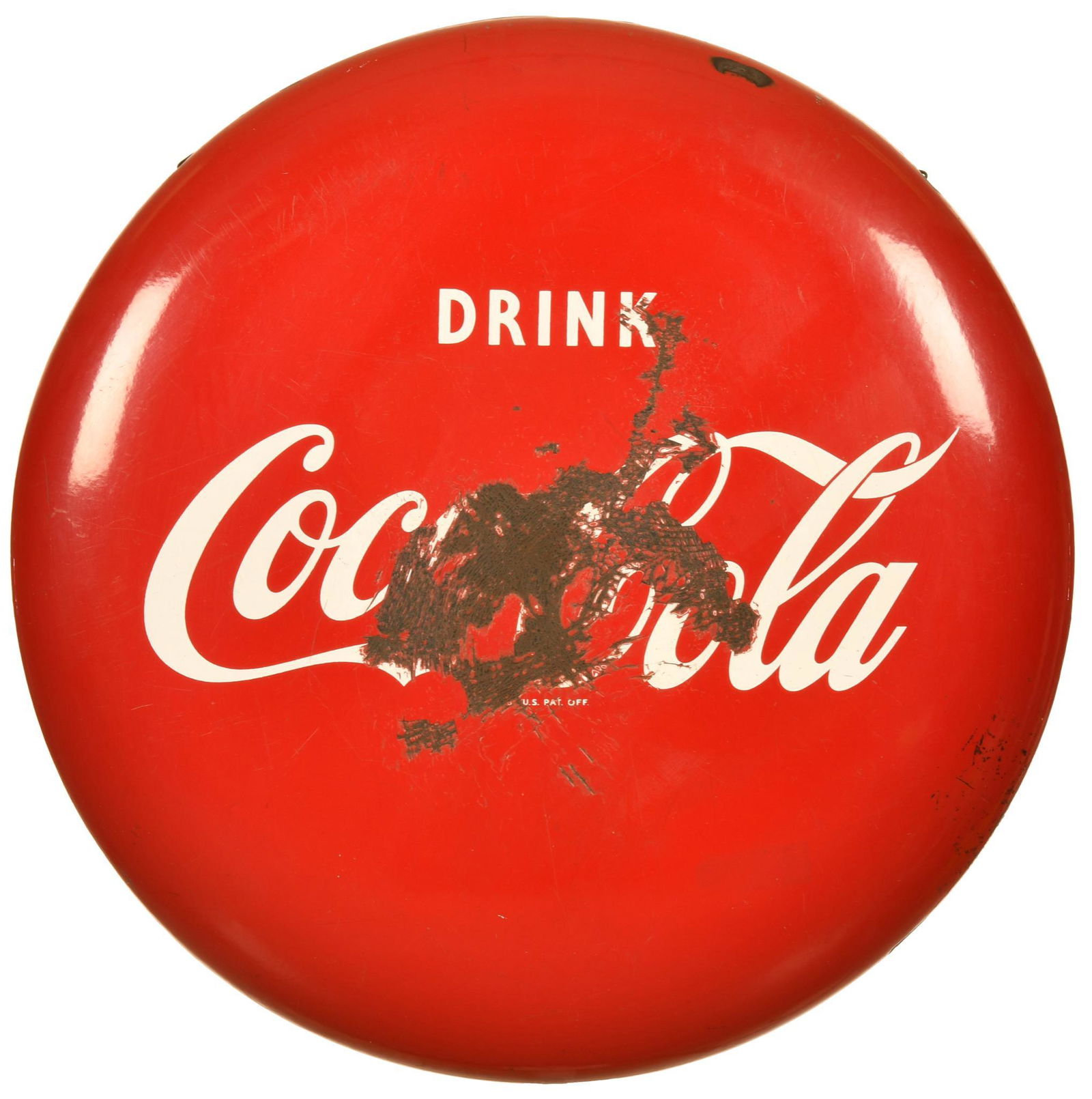 Drink Coca Cola Porcelain Button (1 of 2)