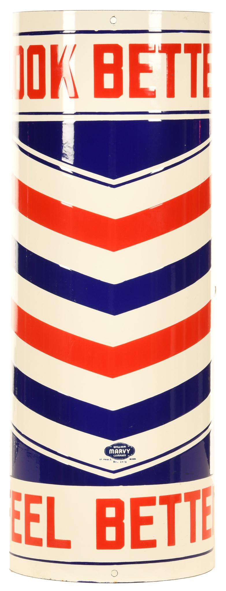 Look Better Feel Better Marvy Barber Pole Sign (1 of 2)