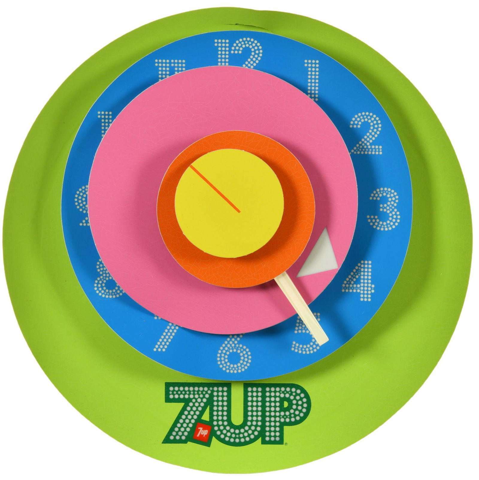 NOS 7 Up Uncentric Clock (1 of 3)