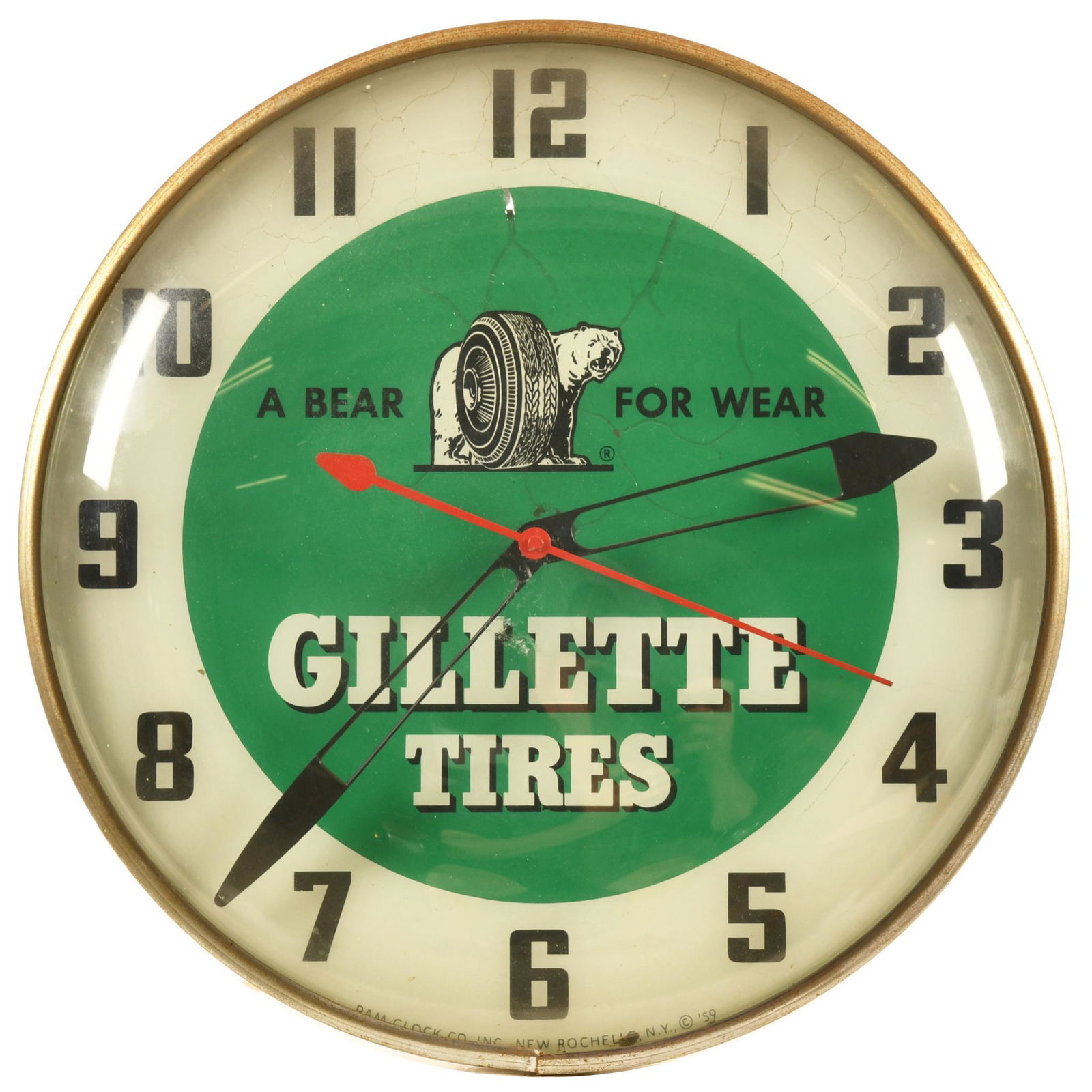 Gillette Tires Lighted Pam Clock (1 of 2)