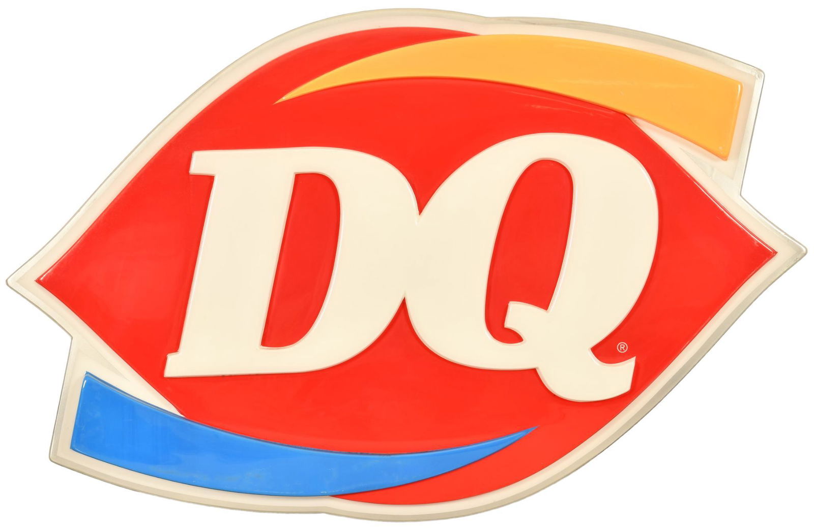 Dairy Queen DQ Sign Insert: SS plastic, embossed, shows light wear throughout, 50"x78", rated 8.5+