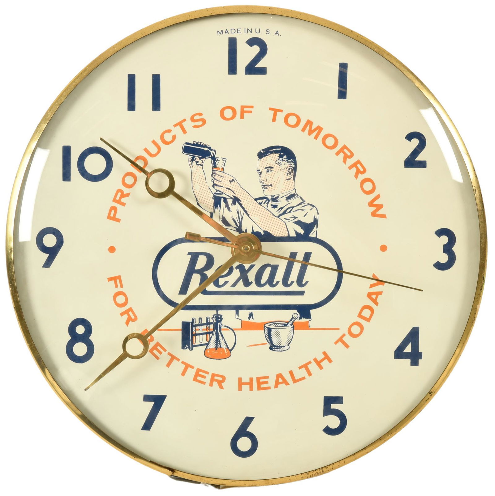 Rexall Electric Clock: Newer, shows light wear throughout, keeps time, displays well, 12.25", rated 9+