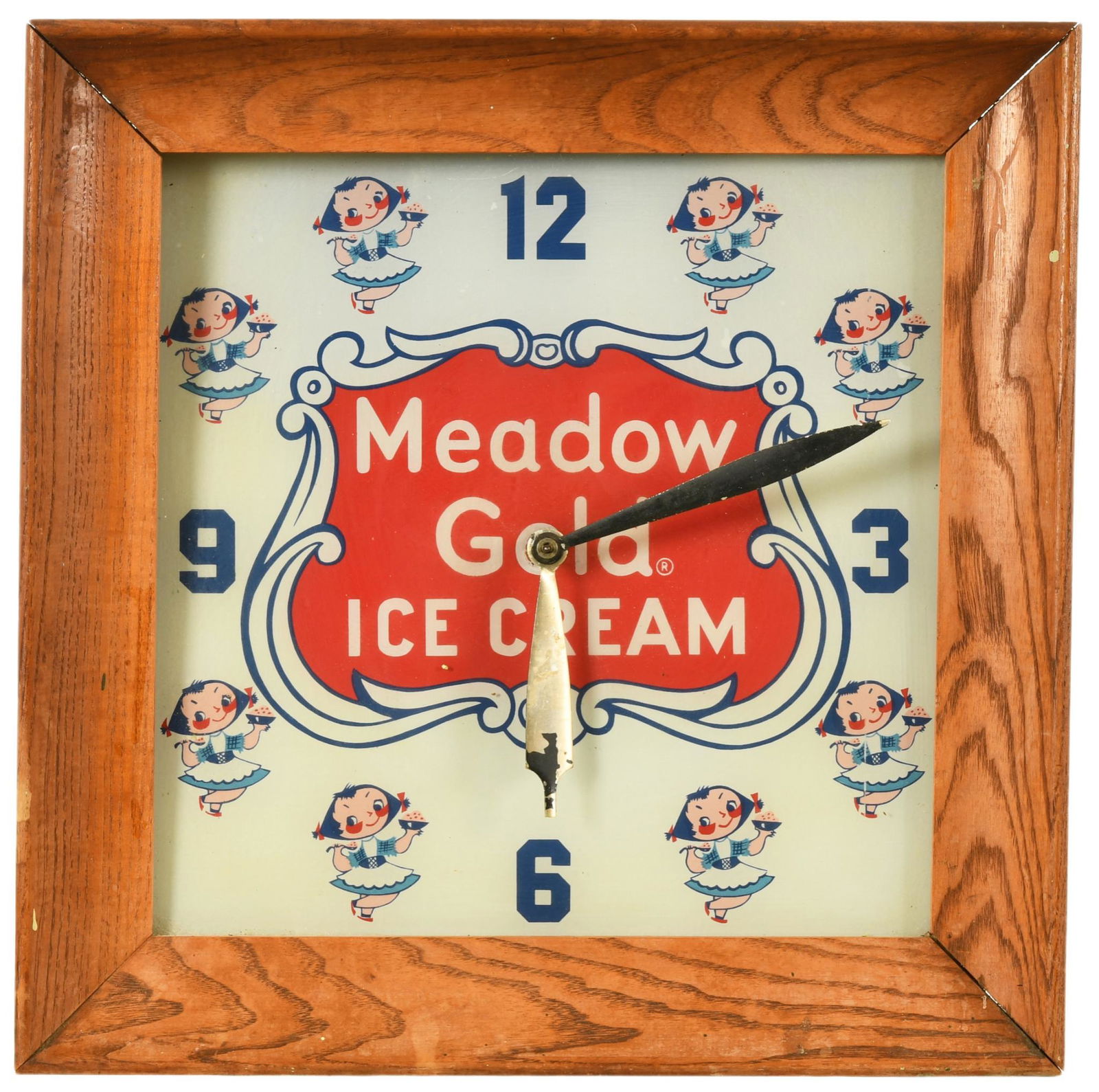 Meadow Gold Ice Cream Lighted Clock (1 of 3)