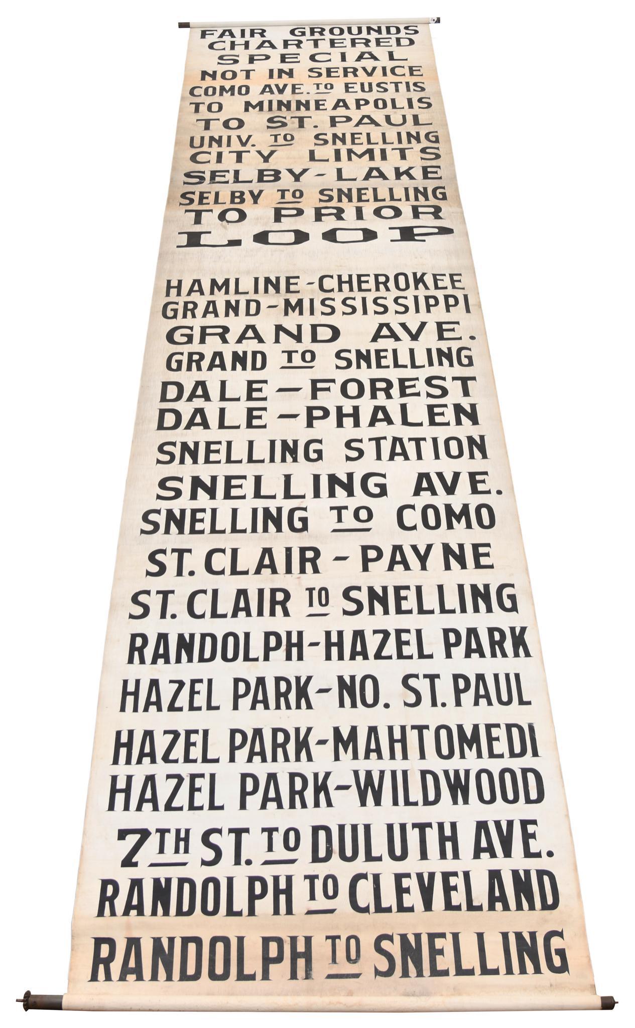 Twin Cities Bus Destination Roll Sign (1 of 1)